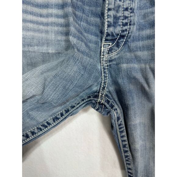 BKE Denim Tyler Straight Jeans Distressed Pocket Casual Faded Men’s Size 32R Y2K - Picture 4 of 5